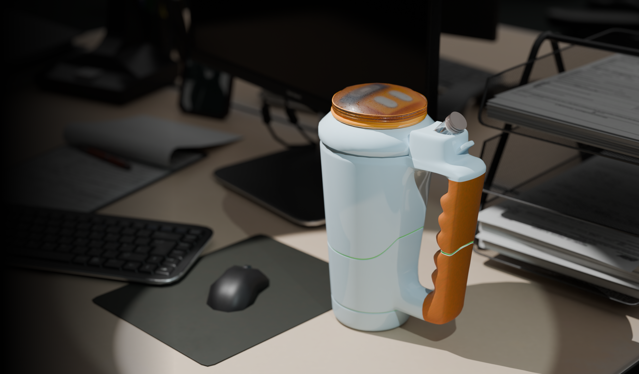 Uric Balancer portable health product on a work desk